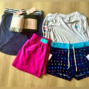 7 Piece Lot-size Large Serra clothing/Skirts, Skort, short/long sleeve shirt set